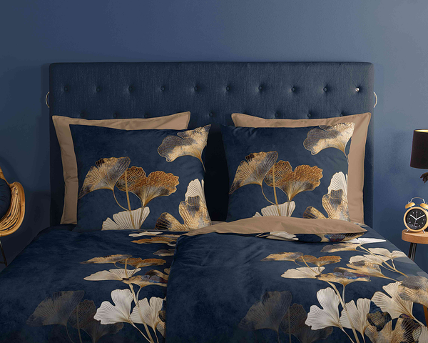 Renforce Bettwäsche Premium - Baumwolle - Schwarz / Beige - 135 x 200 cm + Kissen 80 x 80 cm
