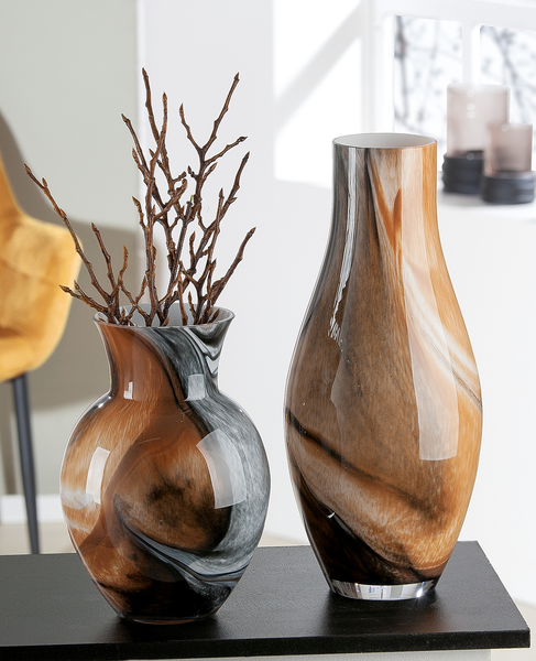 Vase Draga - Farbglas - Braun - Höhe: 40 cm