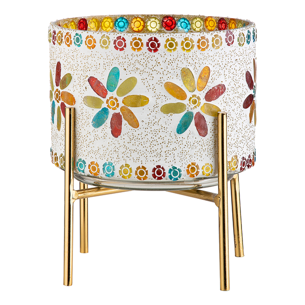 Windlicht Boho - Glas - Multicolor