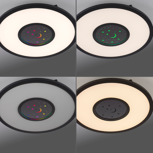 LED-Deckenleuchte Astro - Polycarbonat / Eisen - 2-flammig