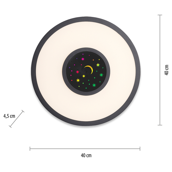 LED-Deckenleuchte Astro - Polycarbonat / Eisen - 2-flammig