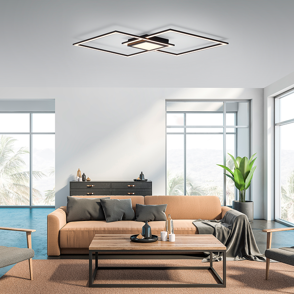 LED-Deckenleuchte Asmin Typ C - Polycarbonat / Aluminium - 1-flammig