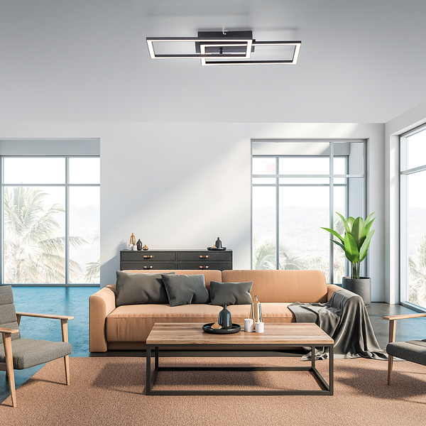 LED-Deckenleuchte Iven E - Polycarbonat / Aluminium - 1-flammig