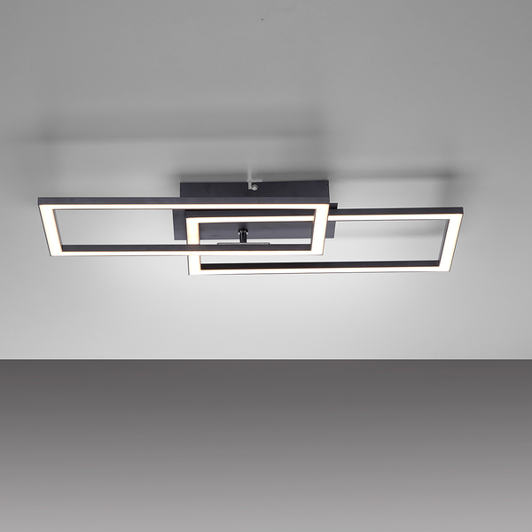 LED-Deckenleuchte Iven E - Polycarbonat / Aluminium - 1-flammig