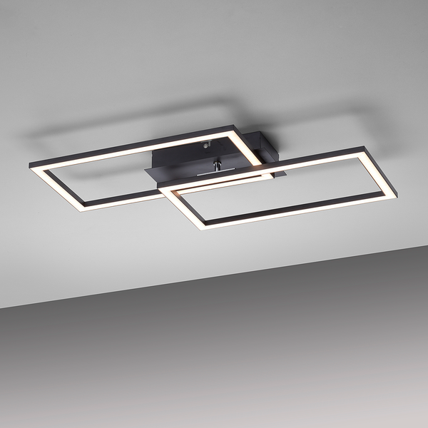 LED-Deckenleuchte Iven E - Polycarbonat / Aluminium - 1-flammig