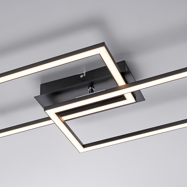 LED-Deckenleuchte Iven E - Polycarbonat / Aluminium - 1-flammig