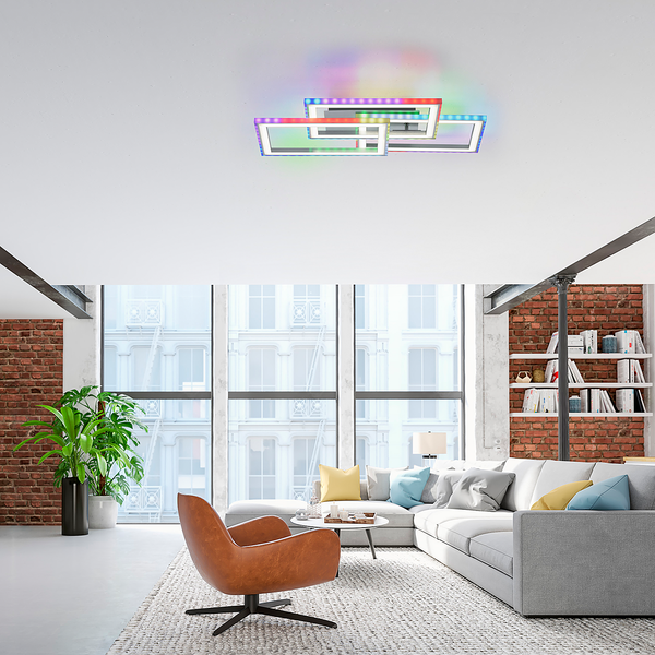 LED-Deckenleuchte Felix60 Typ C - Polycarbonat / Aluminium - 2-flammig