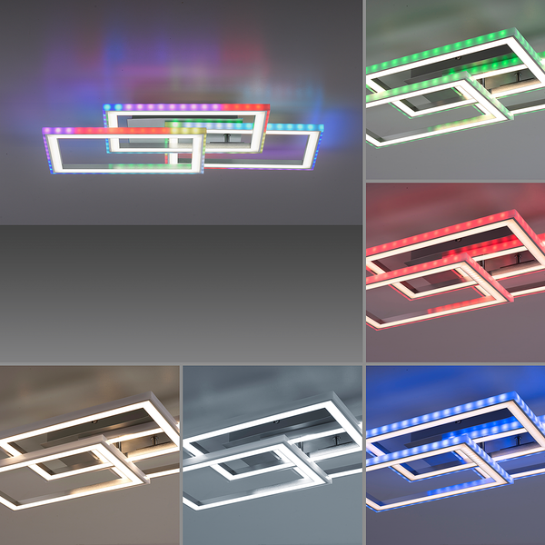 LED-Deckenleuchte Felix60 Typ C - Polycarbonat / Aluminium - 2-flammig
