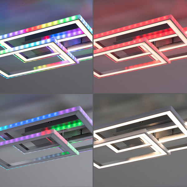 LED-Deckenleuchte Felix60 Typ C - Polycarbonat / Aluminium - 2-flammig
