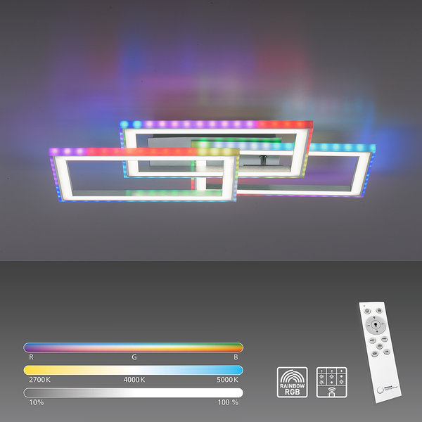 LED-Deckenleuchte Felix60 Typ C - Polycarbonat / Aluminium - 2-flammig
