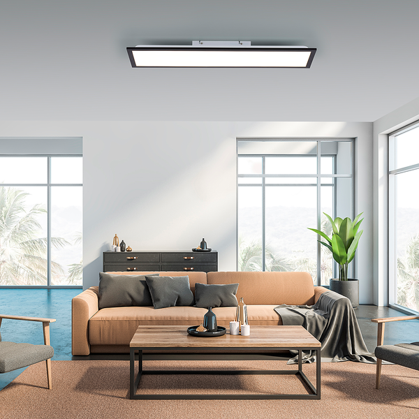 LED-Deckenleuchte Flat rechteckig - Polycarbonat / Aluminium - 1-flammig