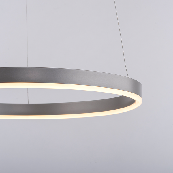 LED-Pendelleuchte Ritus Typ A - Kunststoff / Aluminium - 1-flammig - Silber