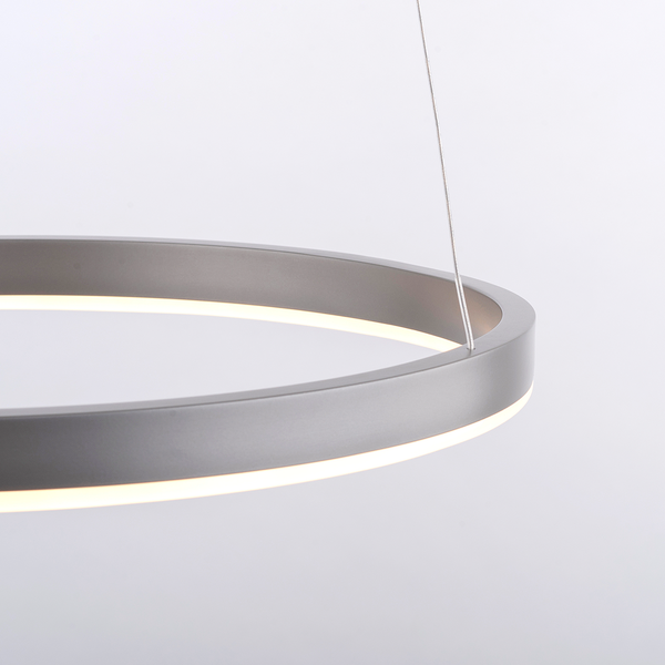 LED-Pendelleuchte Ritus Typ A - Kunststoff / Aluminium - 1-flammig - Silber