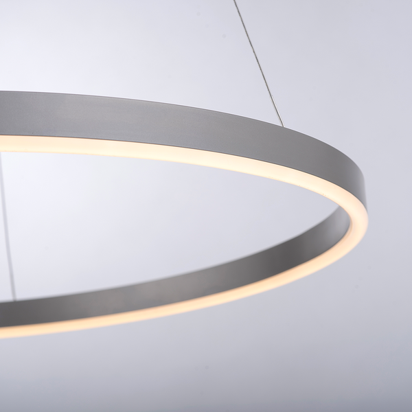 LED-Pendelleuchte Ritus Typ B - Kunststoff / Aluminium - 1-flammig - Silber