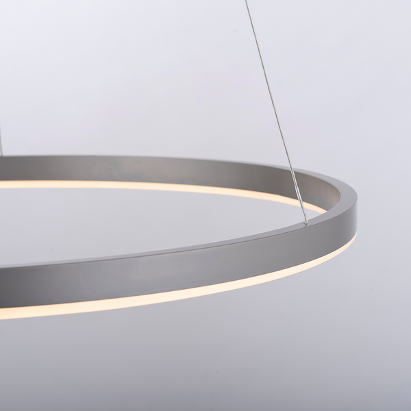 LED-Pendelleuchte Ritus Typ B - Kunststoff / Aluminium - 1-flammig - Silber