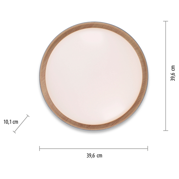 LED-Deckenleuchte Emilia - Polycarbonat - 1-flammig - Grau