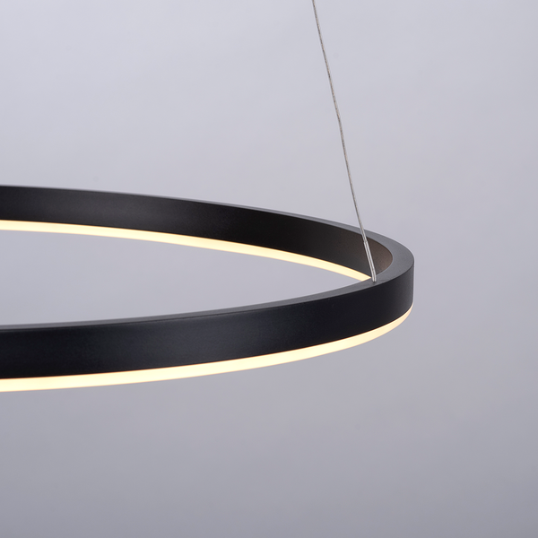LED-Pendelleuchte Ritus Typ B - Kunststoff / Aluminium - 1-flammig - Schwarz