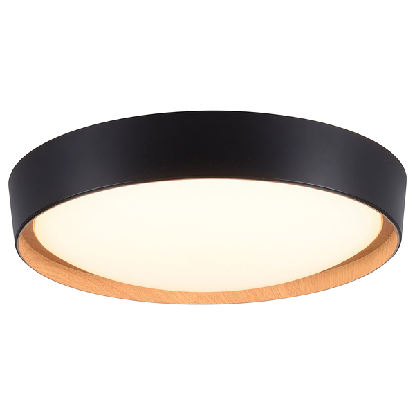 LED-Deckenleuchte Emilia - Polycarbonat - 1-flammig - Schwarz