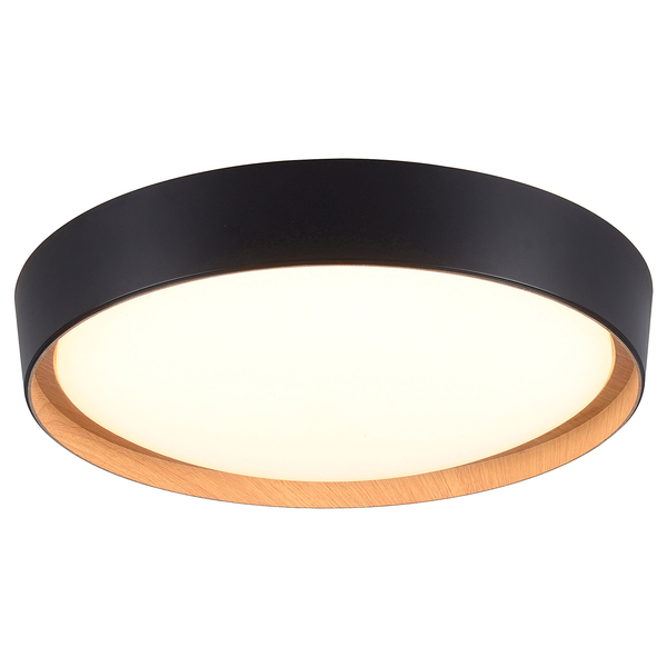 LED-Deckenleuchte Emilia - Polycarbonat - 1-flammig - Schwarz