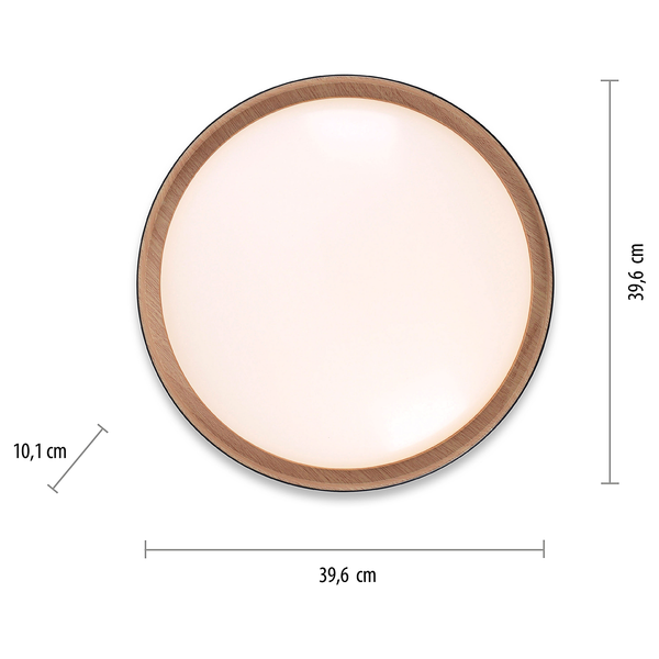 LED-Deckenleuchte Emilia - Polycarbonat - 1-flammig - Schwarz