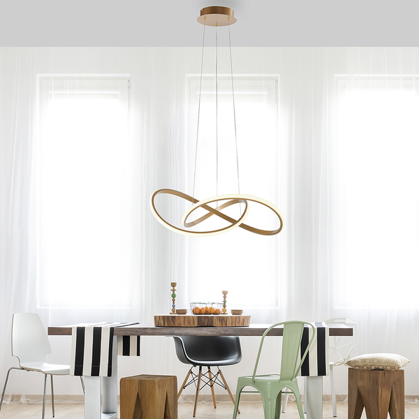 LED-Pendelleuchte Maria - Kunststoff / Aluminium - 1-flammig