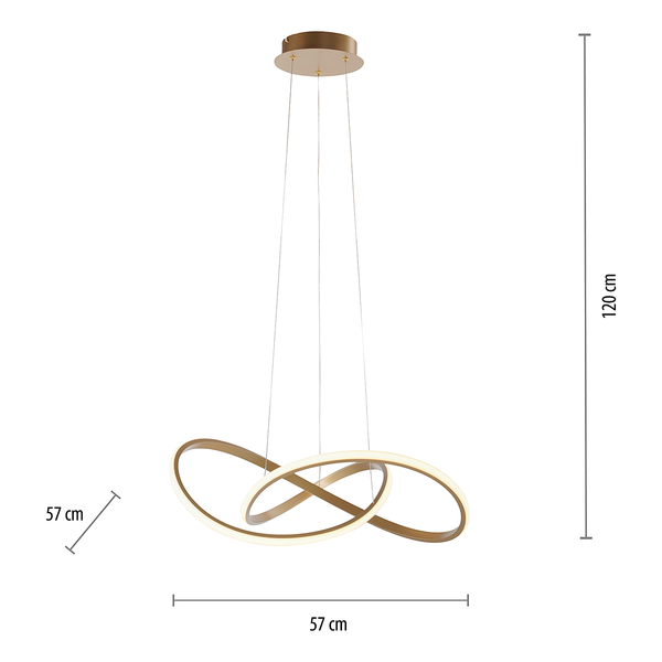 LED-Pendelleuchte Maria - Kunststoff / Aluminium - 1-flammig