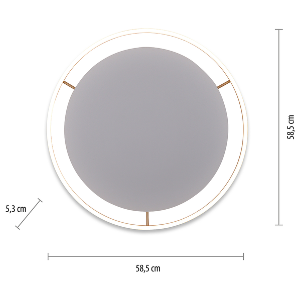LED-Deckenleuchte Ritus Typ B - Kunststoff / Aluminium - 1-flammig - Messing