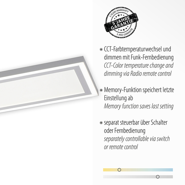 LED-Deckenleuchte Edging Typ A - Polycarbonat / Eisen - 1-flammig