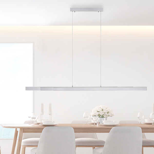 LED-Pendelleuchte Luzi - Kunststoff / Aluminium - 3-flammig - Weiß