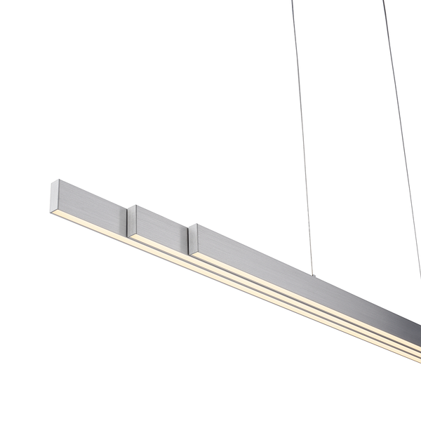 LED-Pendelleuchte Luzi - Kunststoff / Aluminium - 3-flammig - Weiß