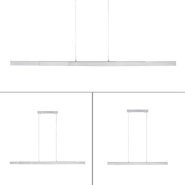 LED-Pendelleuchte Luzi - Kunststoff / Aluminium - 3-flammig - Weiß