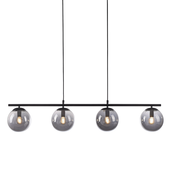 Pendelleuchte Big Widow - Rauchglas / Eisen - 4-flammig
