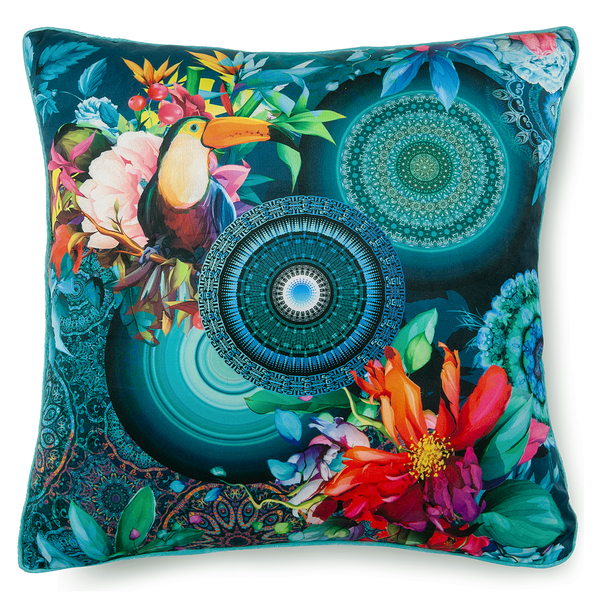 Dekokissen Cailani - Polysamt - 48 x 48 cm - 48 x 48 cm