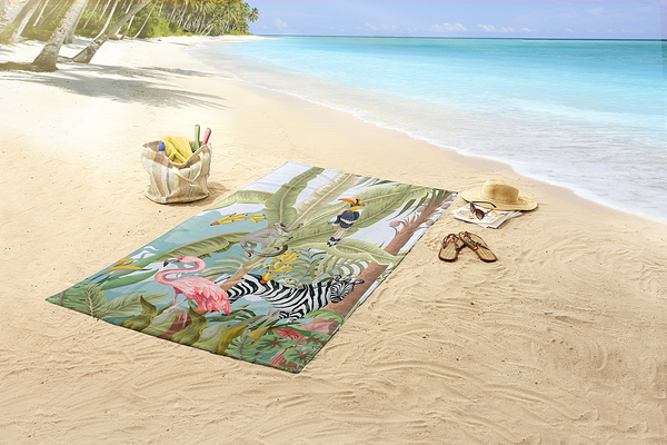 Duschtuch Jungleparty - Polyvelours - 75 x 150 cm