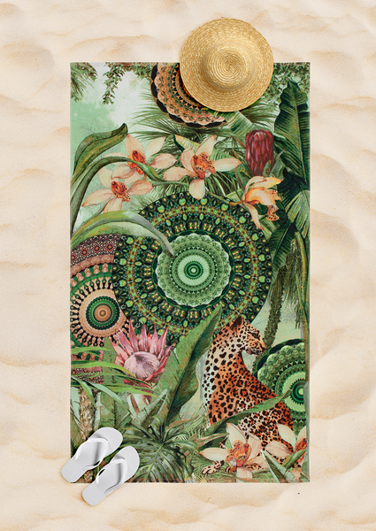 Strandtuch Abhita - Baumwollsamt - 100 x 180 cm