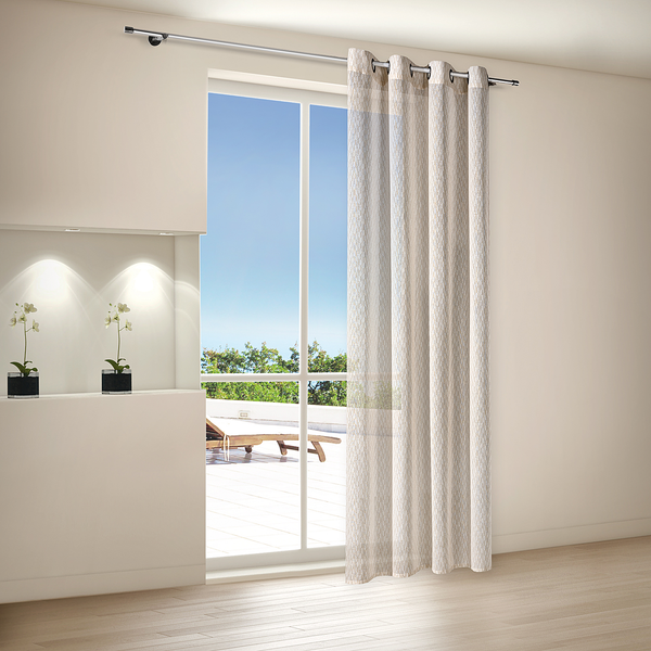 Ösenschal Weda - Polyester - Beige - 140 x 245 cm
