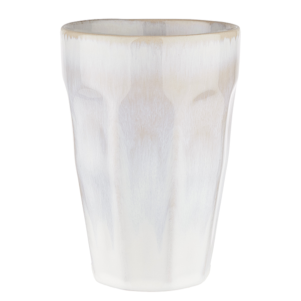 Tasse BERGAMO Latte Macchiato - Steinzeug - Weiß