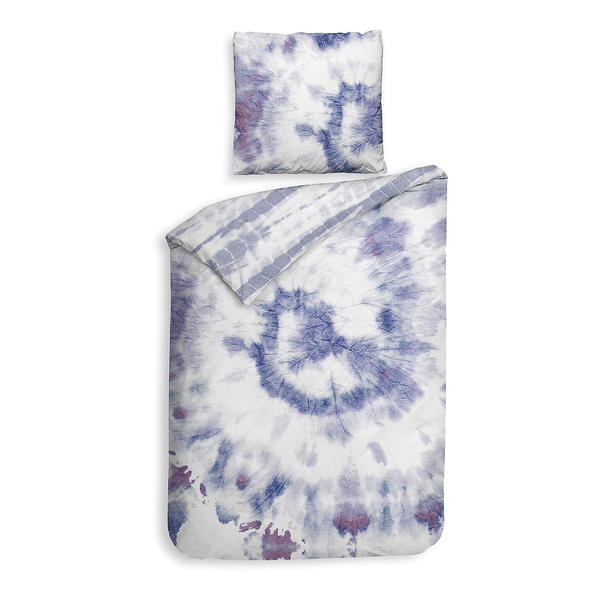 Seersucker-Bettwäsche Layla - Baumwolle - Lila - 200 x 135 cm