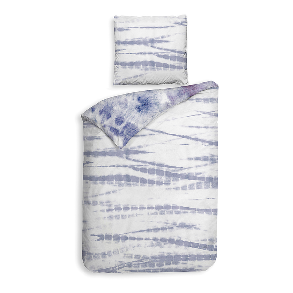 Seersucker-Bettwäsche Layla - Baumwolle - Lila - 200 x 135 cm