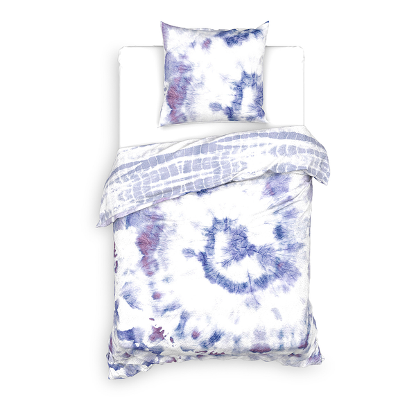 Seersucker-Bettwäsche Layla - Baumwolle - Lila - 200 x 135 cm