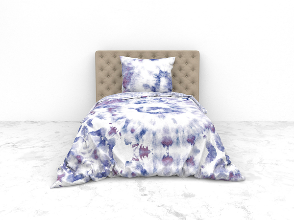 Seersucker-Bettwäsche Layla - Baumwolle - Lila - 200 x 135 cm