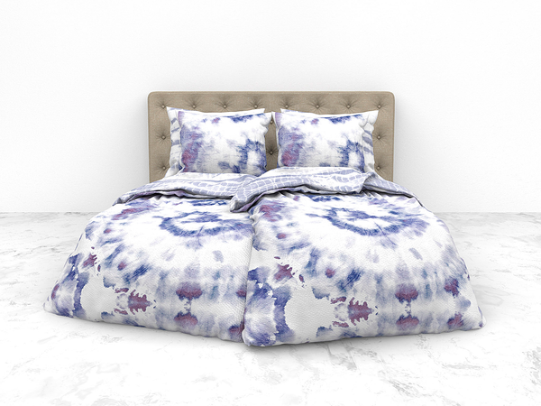 Seersucker-Bettwäsche Layla - Baumwolle - Lila - 200 x 135 cm