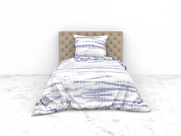 Seersucker-Bettwäsche Layla - Baumwolle - Lila - 200 x 135 cm