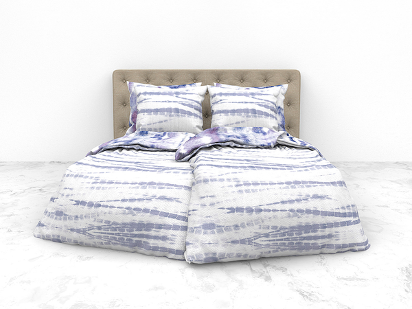 Seersucker-Bettwäsche Layla - Baumwolle - Lila - 200 x 135 cm