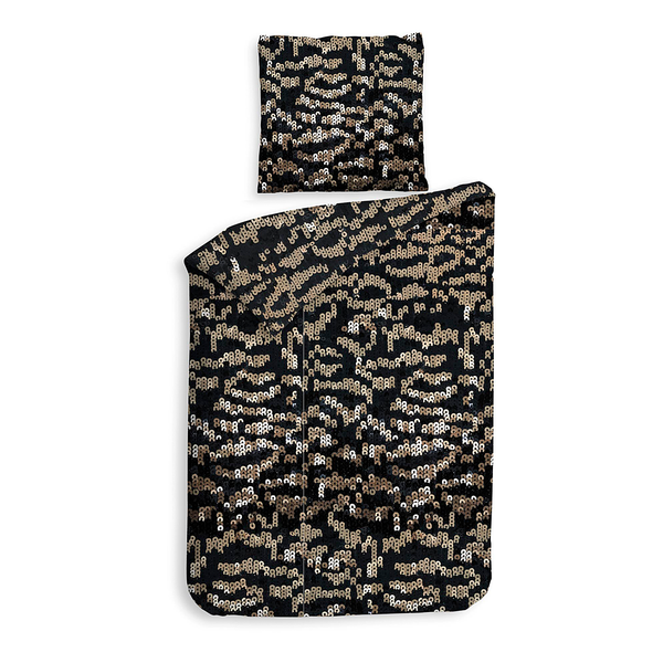 Biber-Bettwäsche Lio - Baumwolle - Gold - 220 x 140 cm