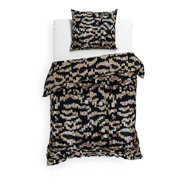 Biber-Bettwäsche Lio - Baumwolle - Gold - 220 x 140 cm