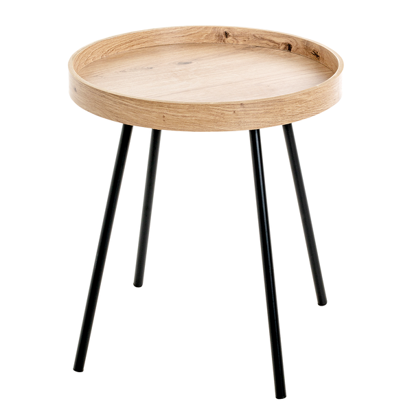 Beistelltisch Kirtomy - MDF / Stahl - Wildeiche Dekor