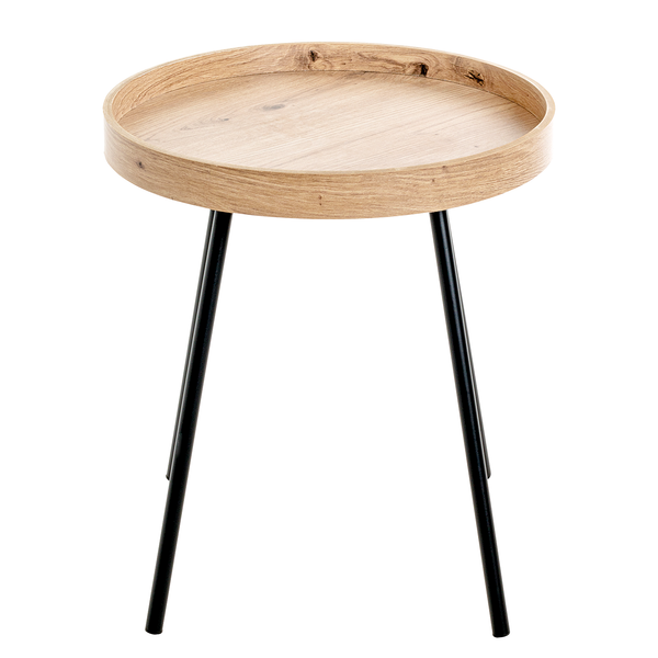 Beistelltisch Kirtomy - MDF / Stahl - Wildeiche Dekor