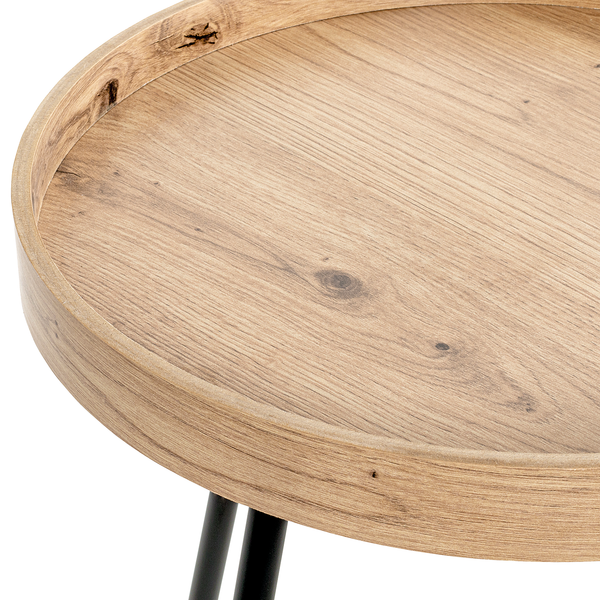 Beistelltisch Kirtomy - MDF / Stahl - Wildeiche Dekor