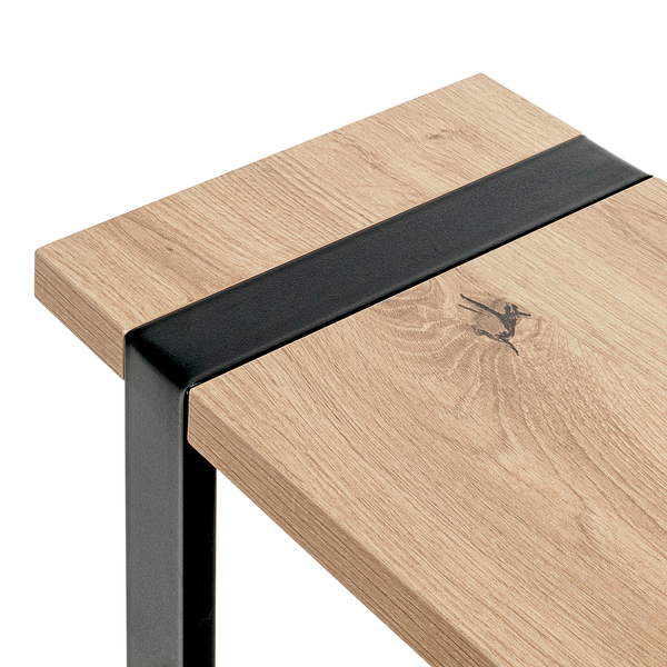 Beistelltisch Strathy Typ B - MDF / Stahl - Wildeiche Dekor - Wildeiche Dekor
